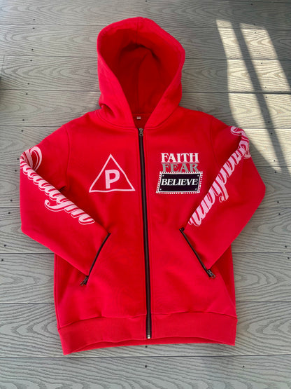 Pinnacle Red Zip Up
